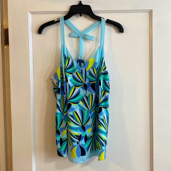 Kaari Blue Bow-Back Top- Size M - Picture 1 of 5